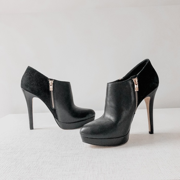 MICHAEL Michael Kors Shoes - Michael Kors Black Booties | Leather + Suede Pumps